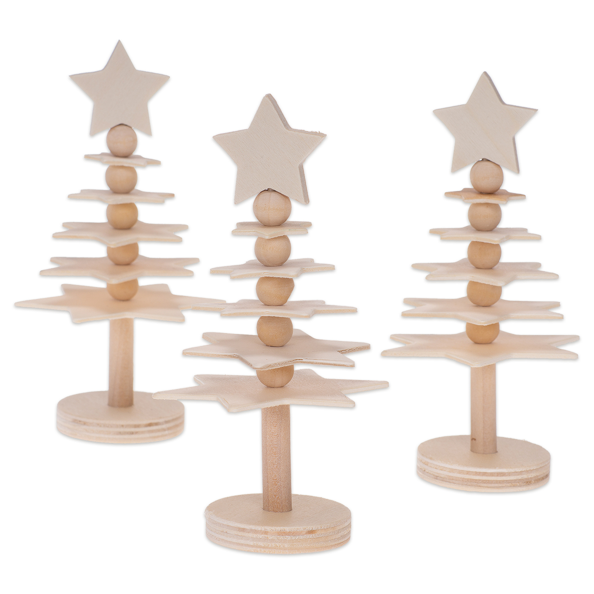 Bastelset Kleiner Sternenbaum 14cm 3er Set