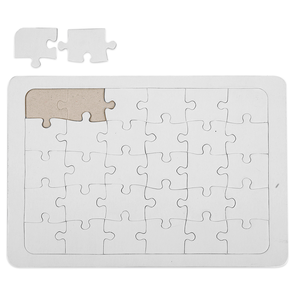 Puzzle Pappe A4 21x30cm 30 Teile weiß