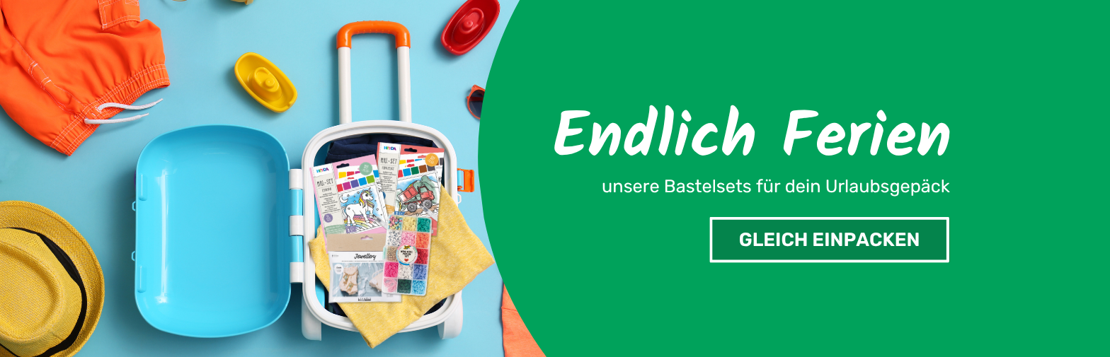 Endlich Ferien - Unsere Bastelsets fürs Urlaubsgepäck - zur Kategorie "Kreativsets"