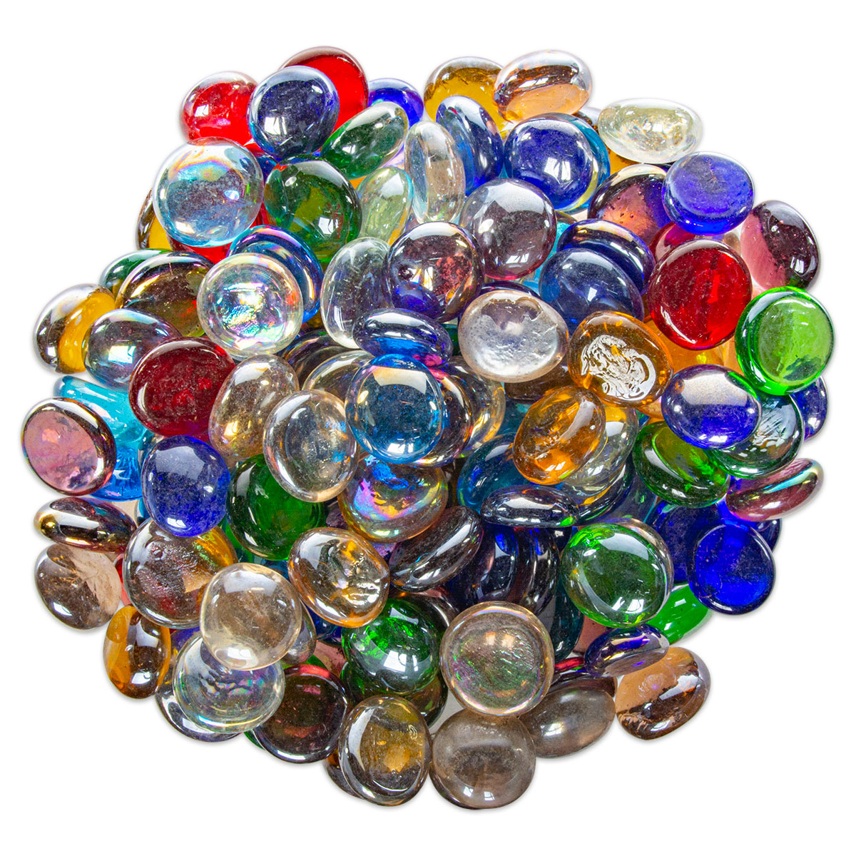 56615920 Glasnuggets Ø15-20mm 1kg irisierend bunt