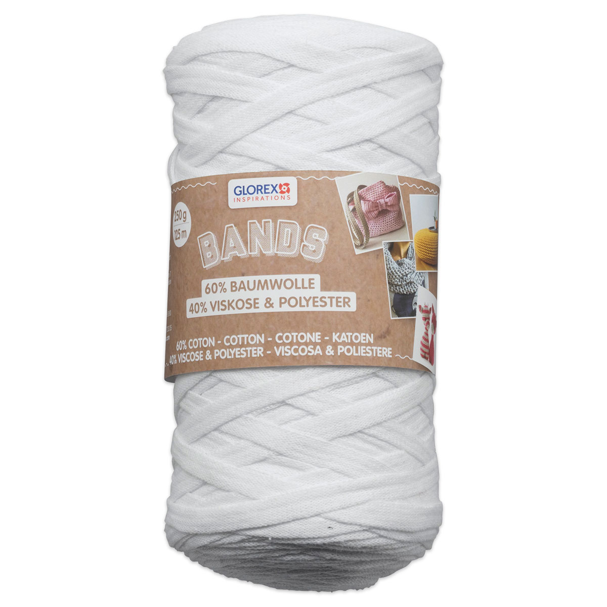 Bands Makramee 250g weiß