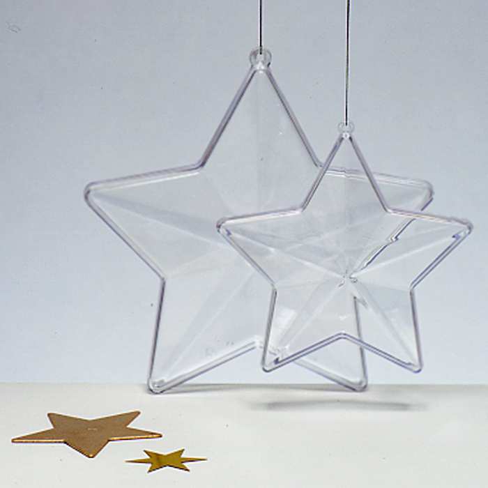 Kunststoff-Stern glasklar Ø 80mm