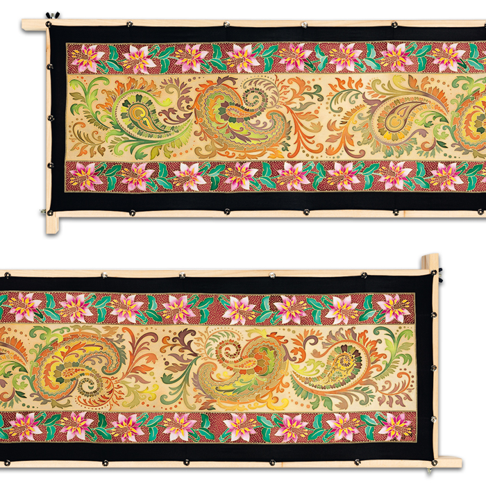 546105EbOxu4IMTJJXZ Schal Gutta gold 160x32cm Paisley naturweiß