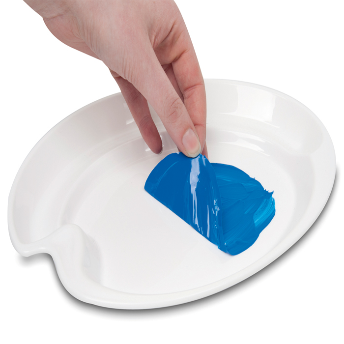 Peel-Off Palette ellipsenförmig Kunststoff 27x20cm