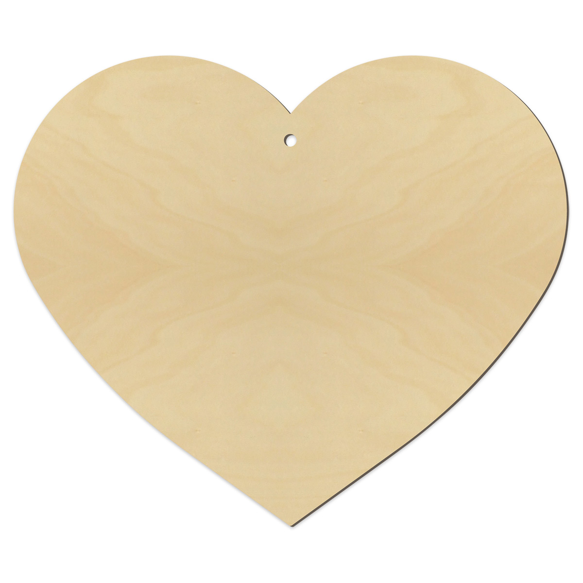 Memoschild Herz Pappelsperrholz 3mm ca. 24,5x29cm natur