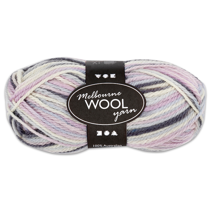 Garn Melbourne Filzwolle 50g hl.blau-grau-rosa