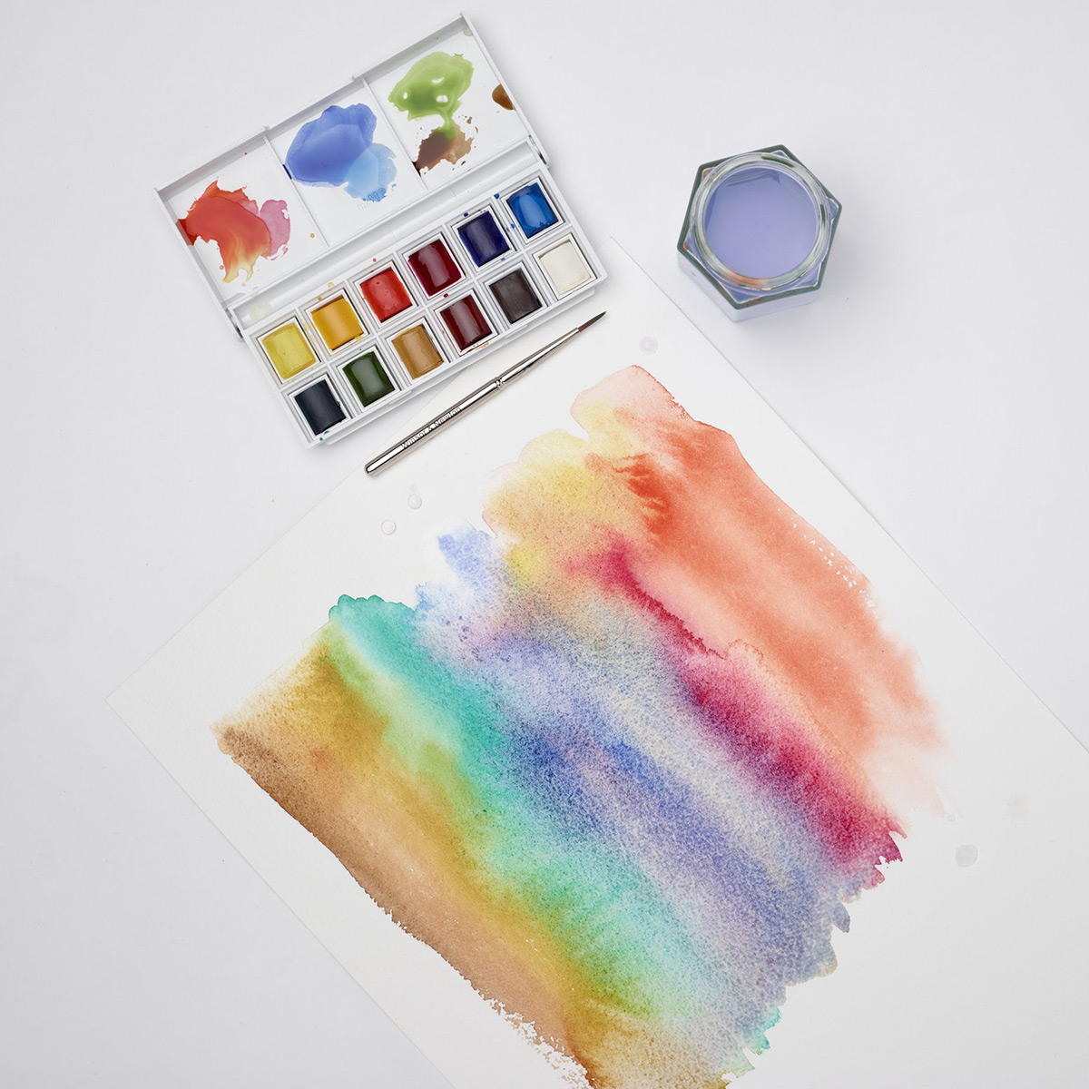 Aquarell-Taschenkasten 12 Farben Aquarell-Taschenkasten 12 Farben