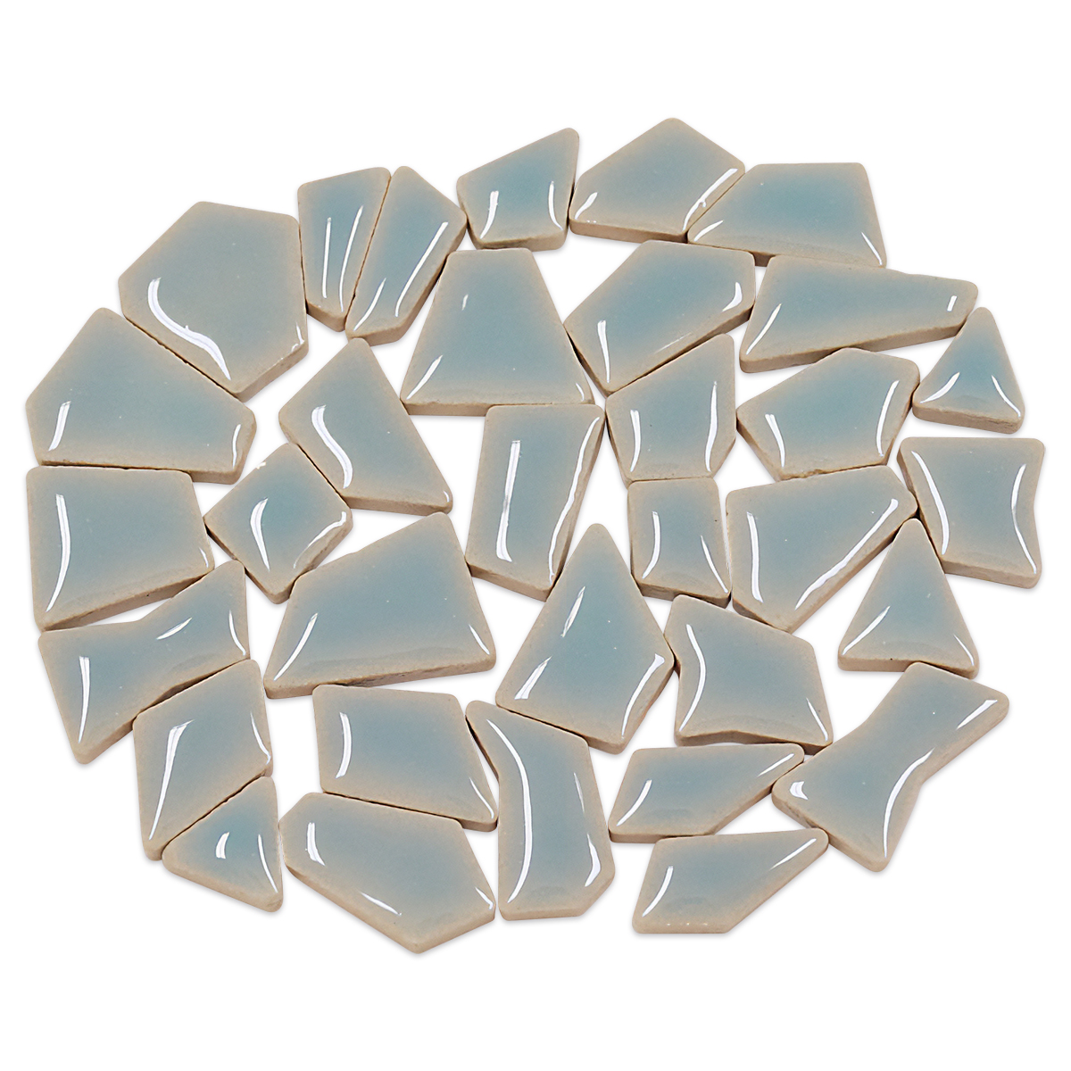 Flip-Keramik Mini 200g ca. 160 Steine eisblau