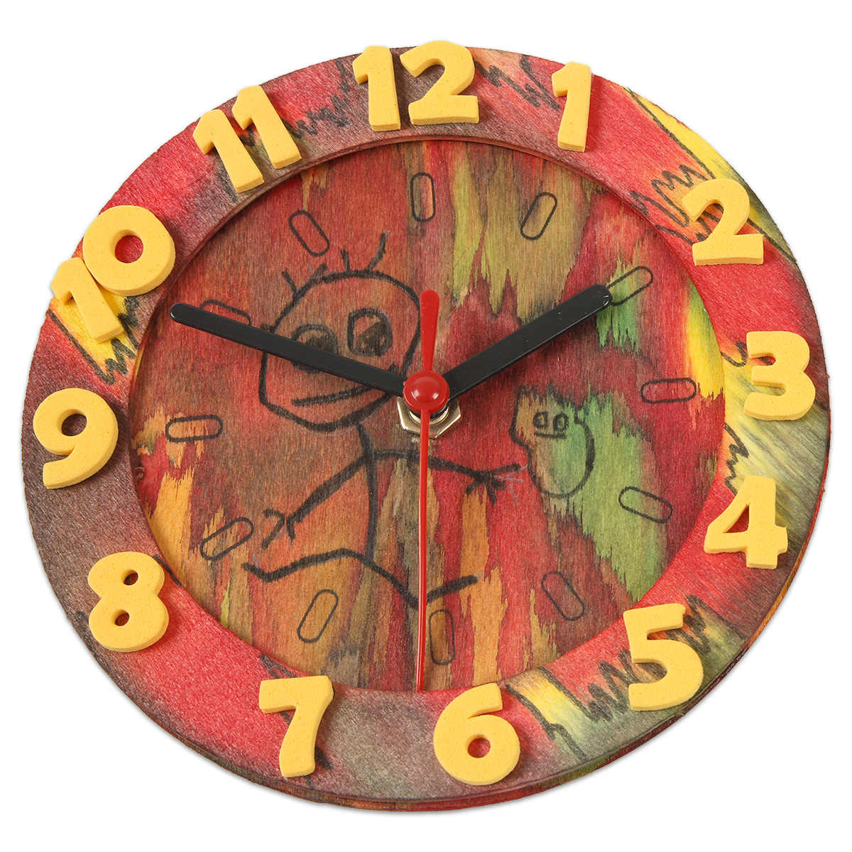 50354426_4 Uhr rund Sperrholz 6mm 15cm natur