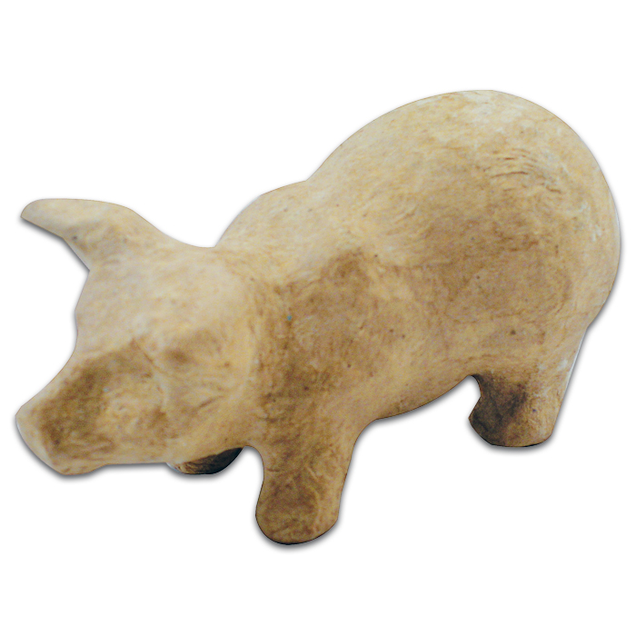 Schweinchen Pappmaché 5x10,5x5,5cm