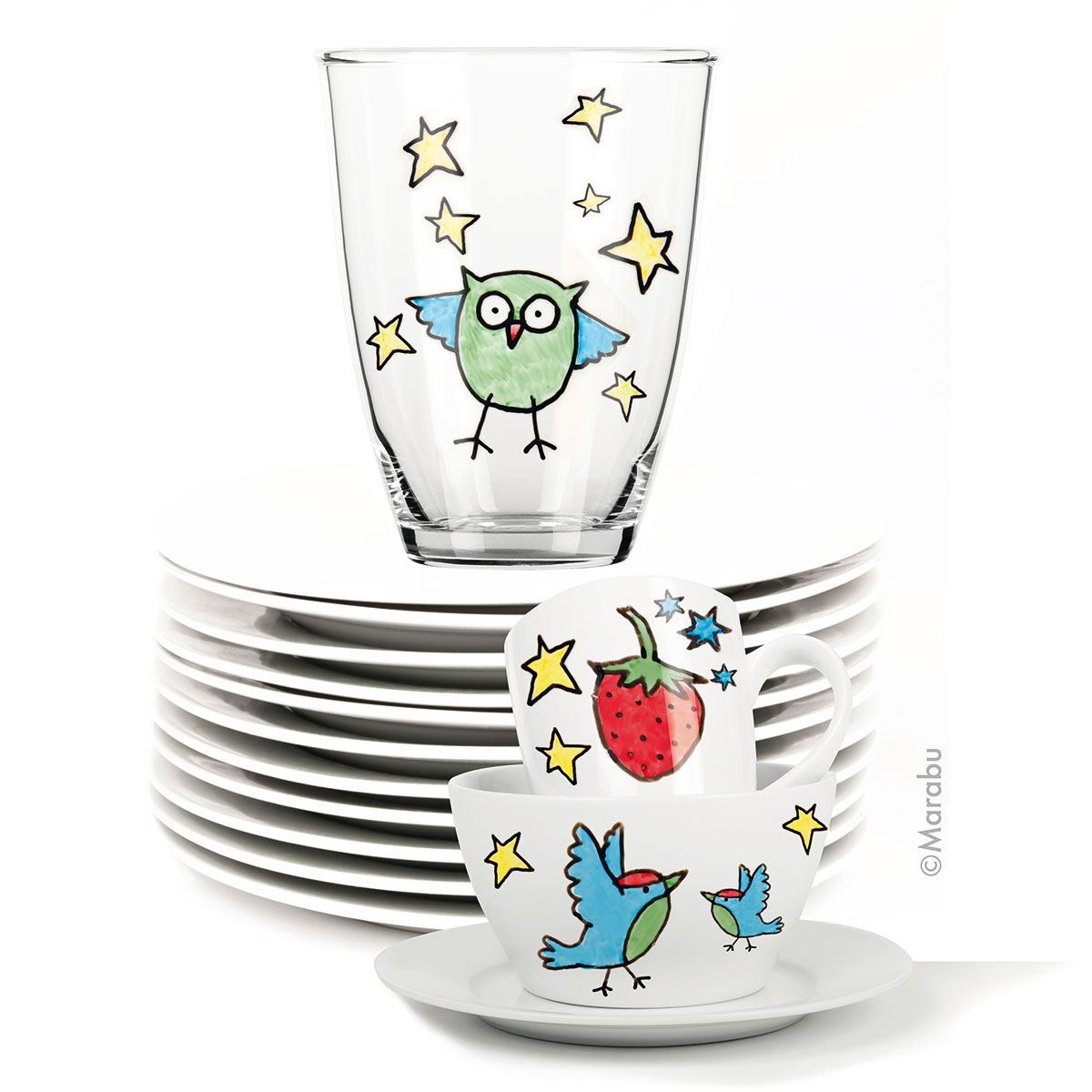Porcelain & Glas Painter KiDS 1-3mm 10 St.