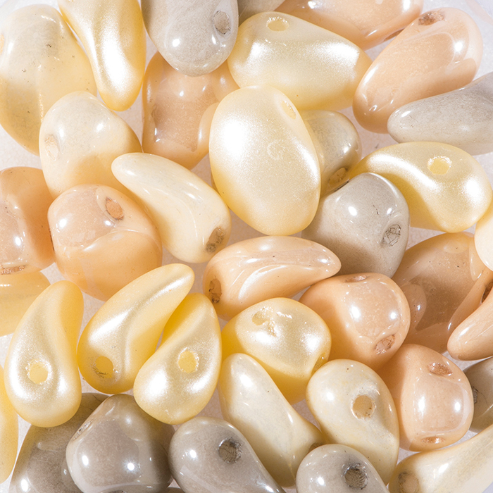 Glastropfen Lily Petal 6x8mm 40 St. beige-ton