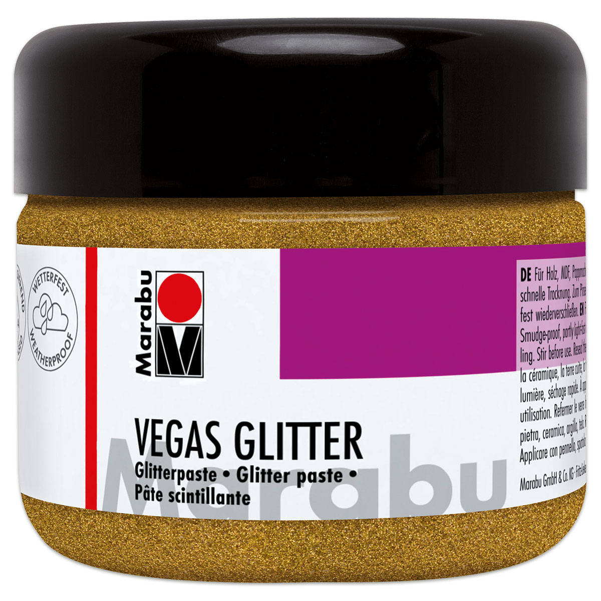 Vegas Glitter Effektpaste 225ml gold