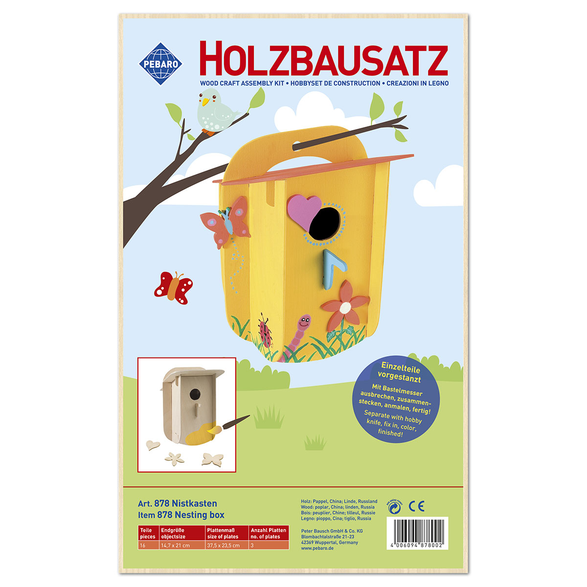 58700878_1OZVueDwcTTbBM Holzbausatz Nistkasten 14,7x21cm 16 Teile