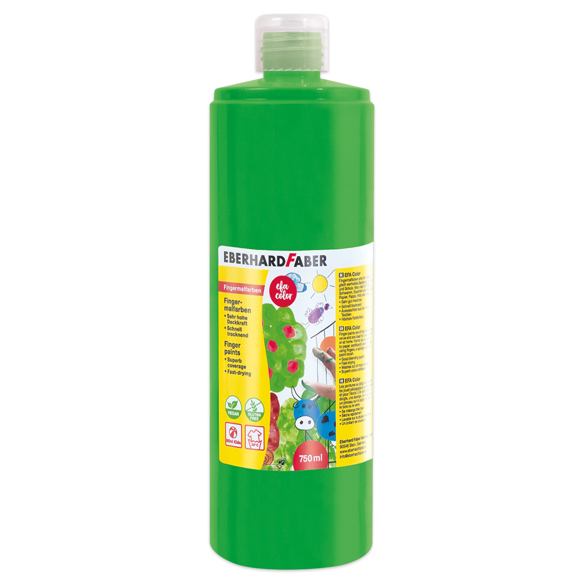 Fingermalfarbe 750ml permanentgrün