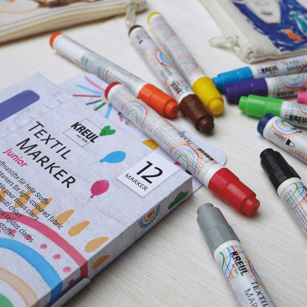 KREUL Textil Marker medium Junior 12 St./Farben KREUL Textil Marker medium Junior 12 St./Farben
