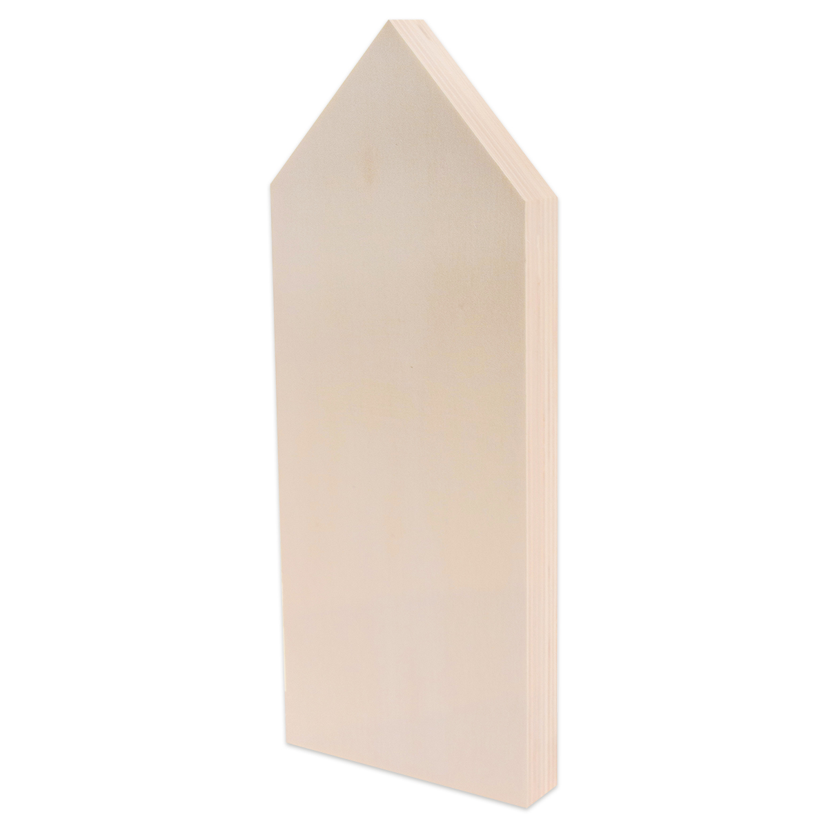 Holzhaus flach 26x10x1,8cm natur