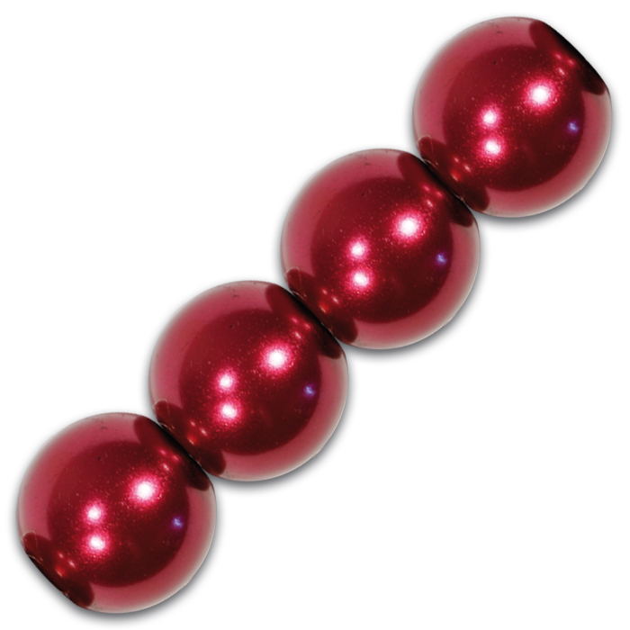 Wachsperlen 6mm 60 St. rot