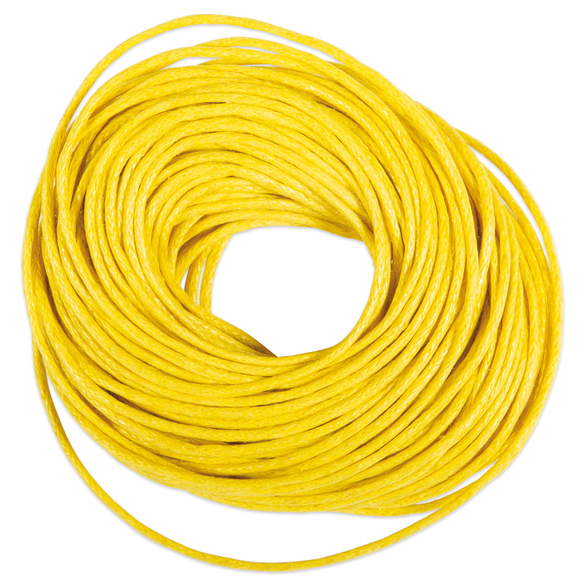 Kordel gewachst 1mm 10m gelb