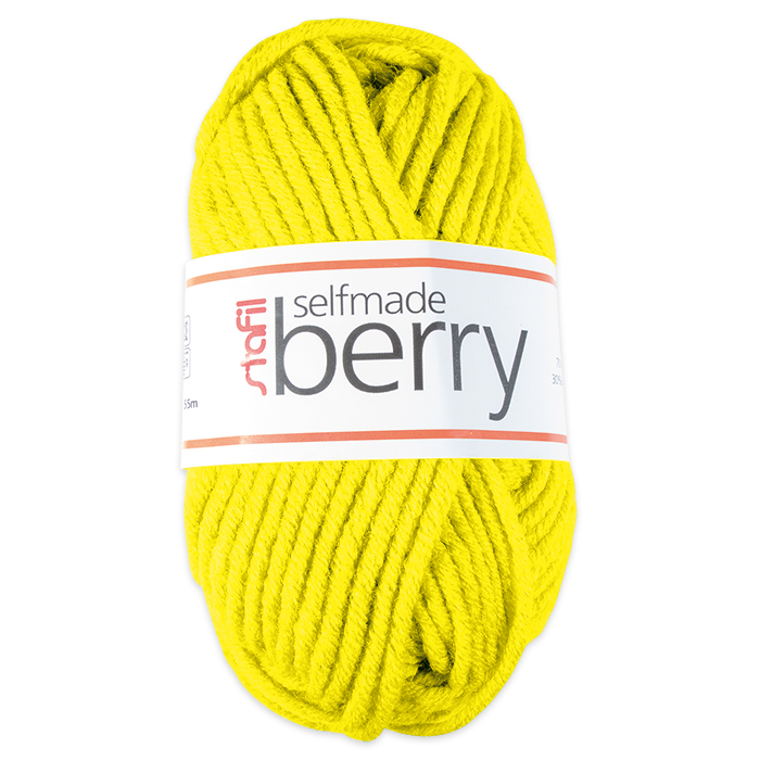Wolle Berry 6-7mm 50g neon-gelb