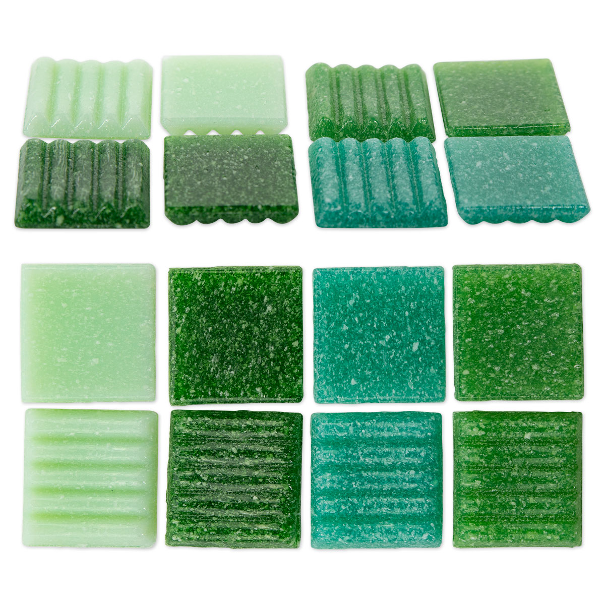 Glasmosaik Joy 20x20x4mm 1kg grün mix Glasmosaik Joy 20x20x4mm 1kg grün mix