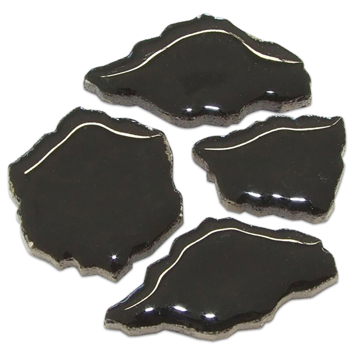 Flip-Keramik 2-6cm 3kg ca. 260 Steine samtschwarz