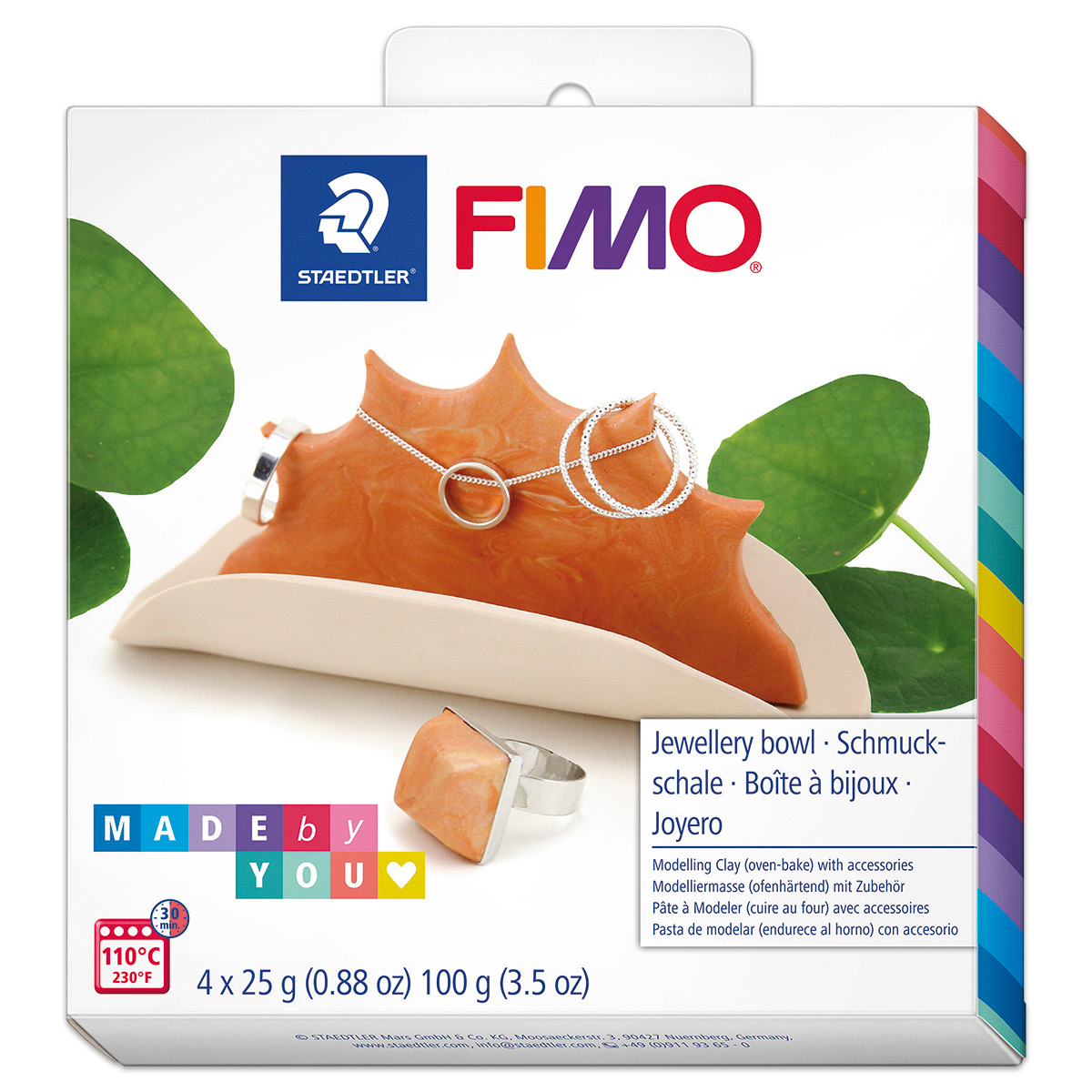 FIMO Schmuckschale Set 4 St./Farben à 25g