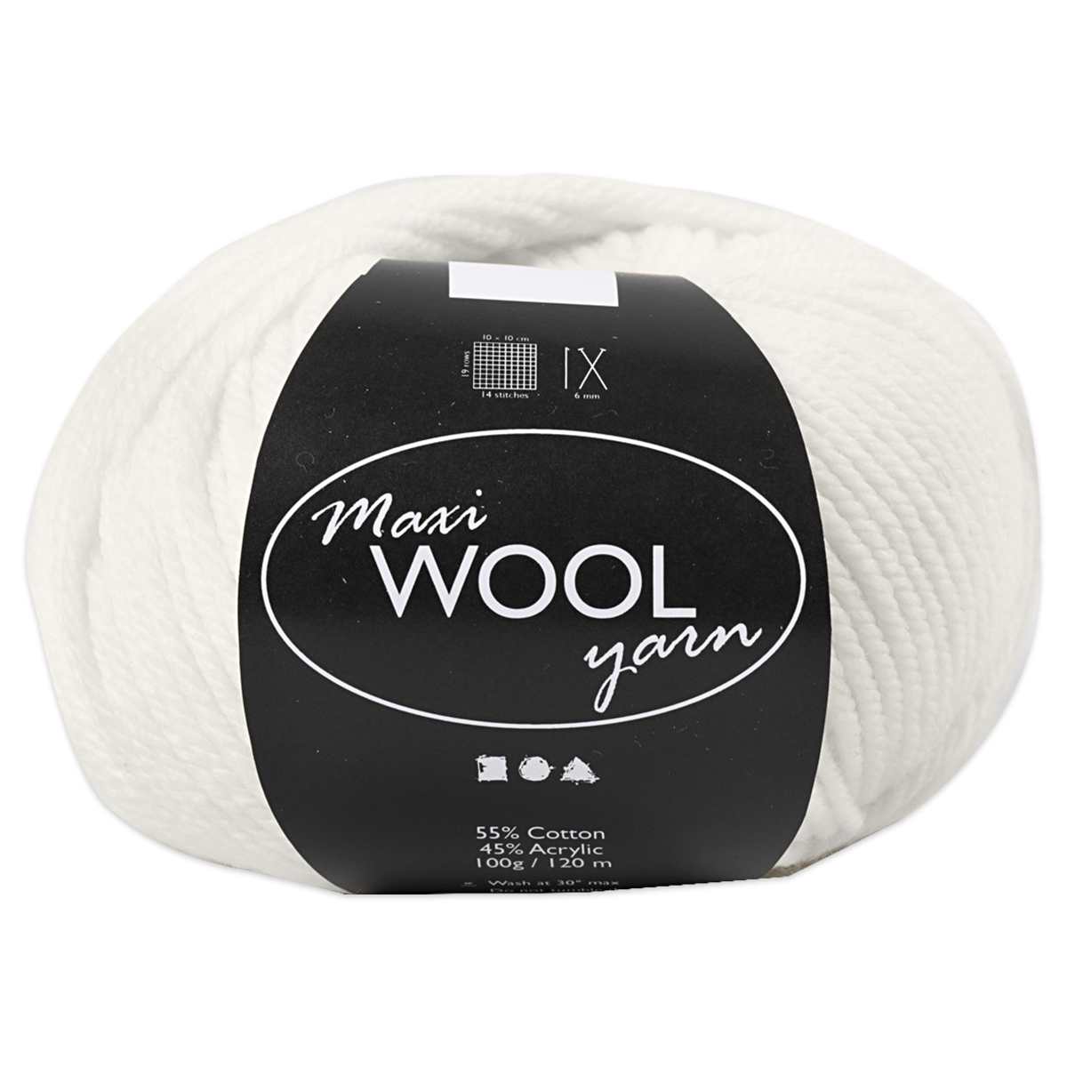 Garn Maxi-Wolle ca. 100g weiß
