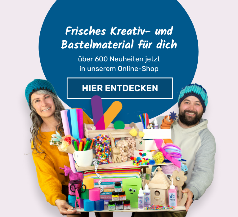 Frisches Kreativ- und Bastelmaterial für dich - zur Kategorie "Neuheiten"
