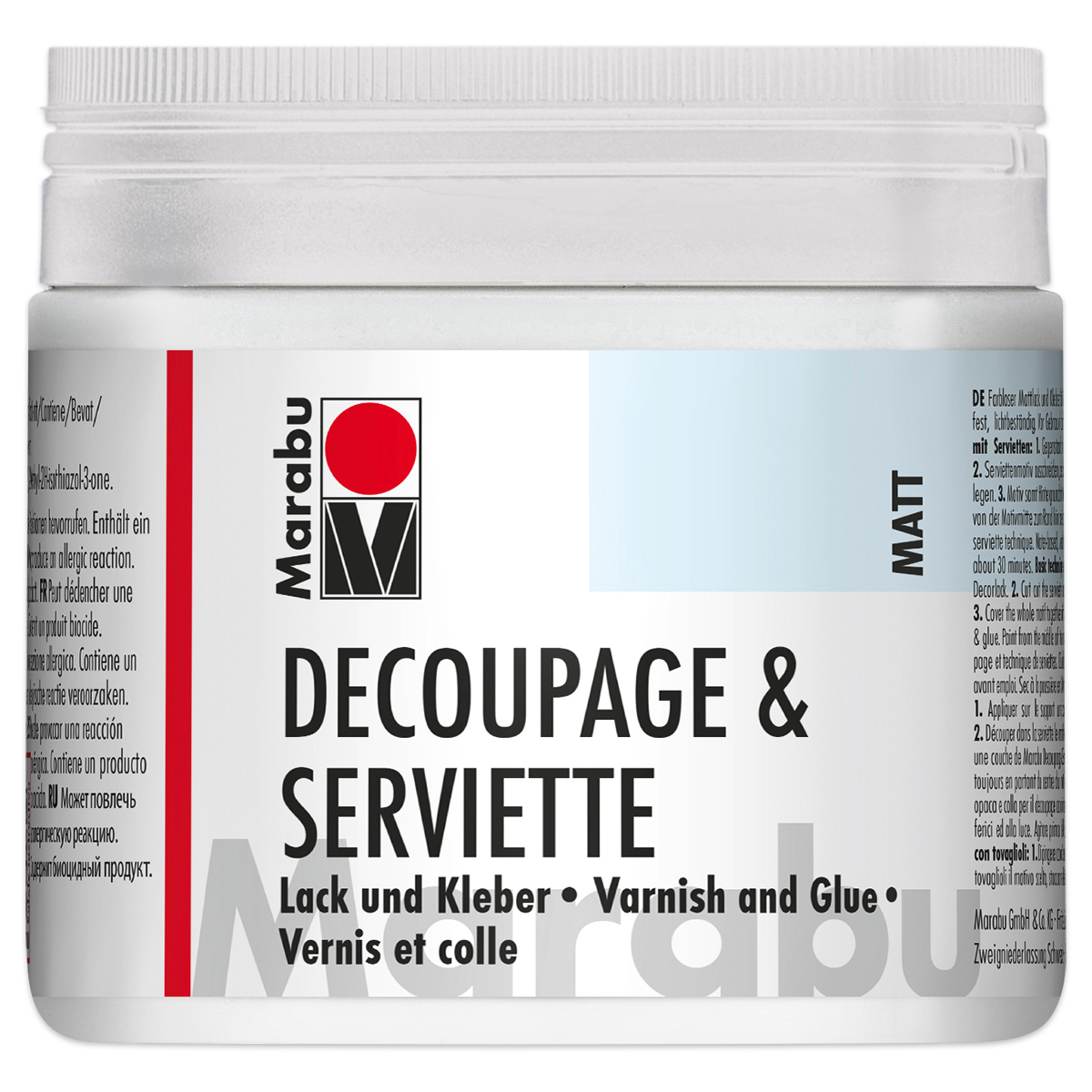 Servietten Lack & Kleber 500ml matt