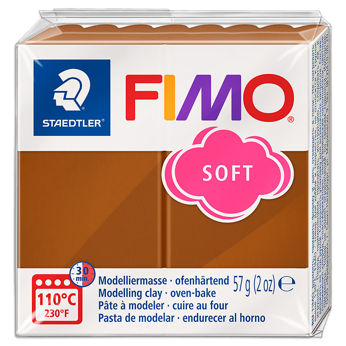 FIMO soft 55x55x15mm 57g caramel