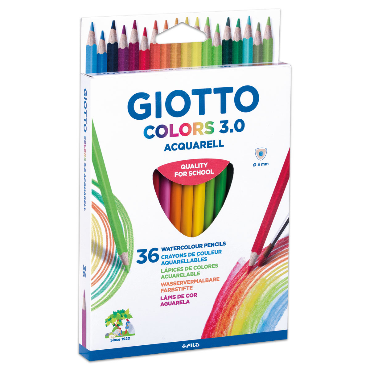Giotto Colors 3.0 Acquarell 3mm 36 St.