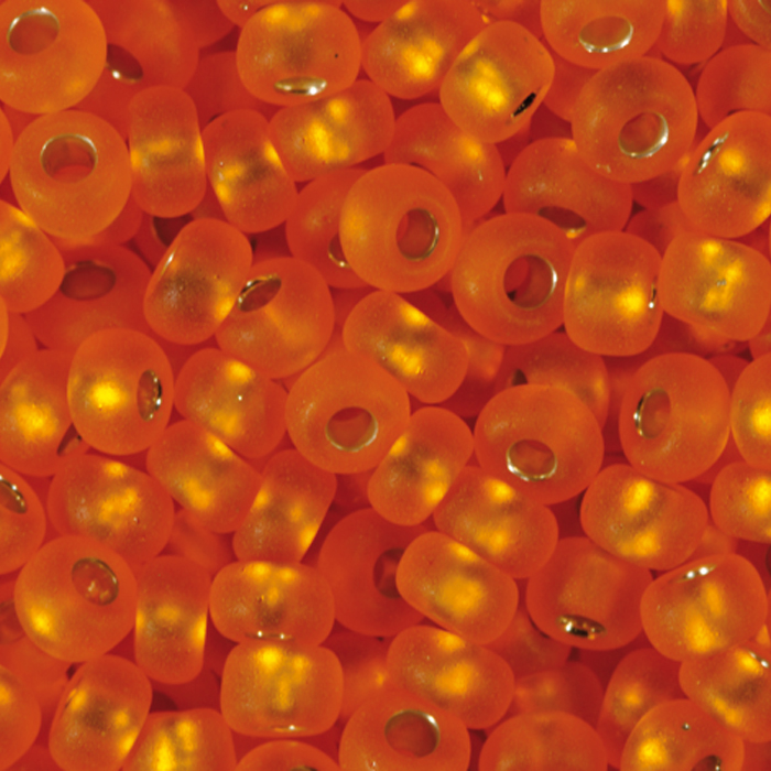Rocailles transparent matt 2,6mm 17g orange