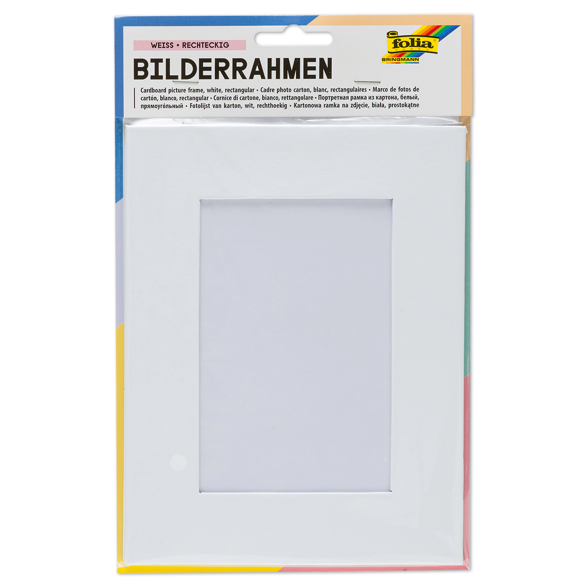 Bilderrahmen Pappe 16,6x21,6cm weiß
