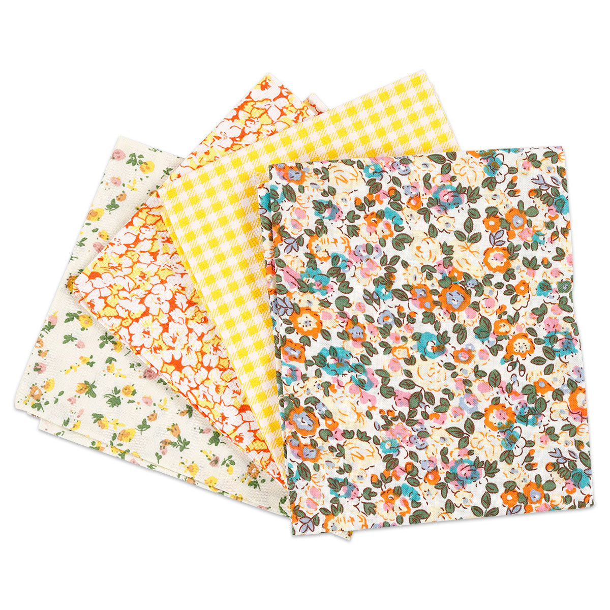Patchwork-Stoff-Paket 4 Zuschnitte à 45x55cm gelb