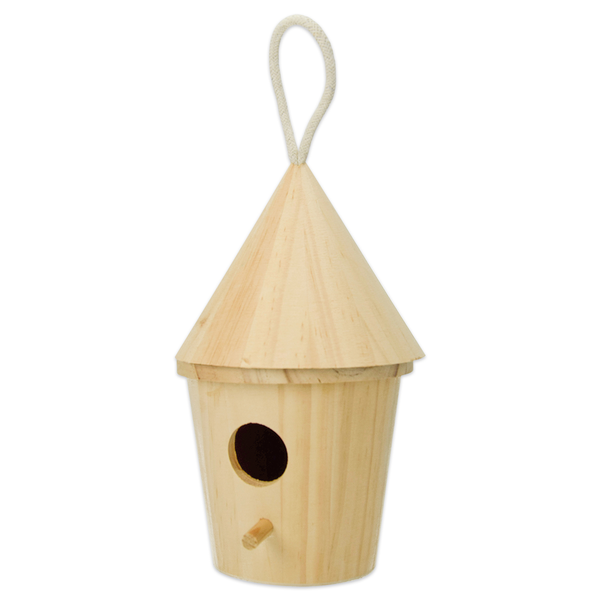 Vogelhaus rund Ø 13cm H 20,5cm natur