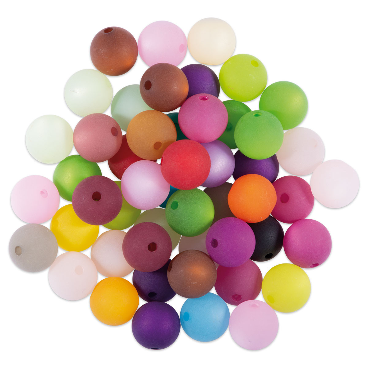 Polaris matt rund Kunststoff 6mm 50 St. mix