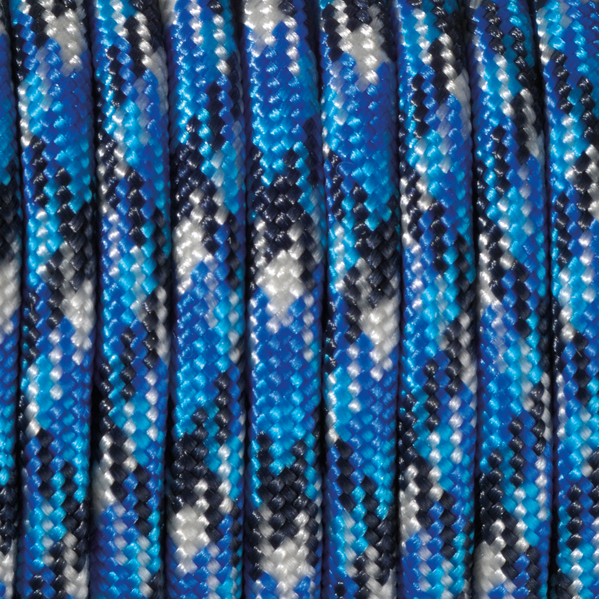 Paracord-Garn colour mix rund 4mm 50m blau schwarz/grau Paracord-Garn colour mix rund 4mm 50m blau schwarz/grau