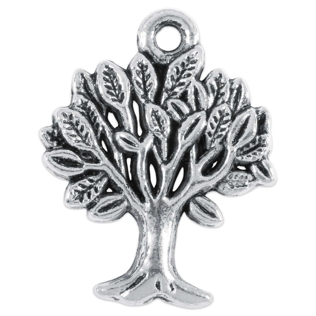 Metallanhänger Baum ca. 20mm altplatinfarben