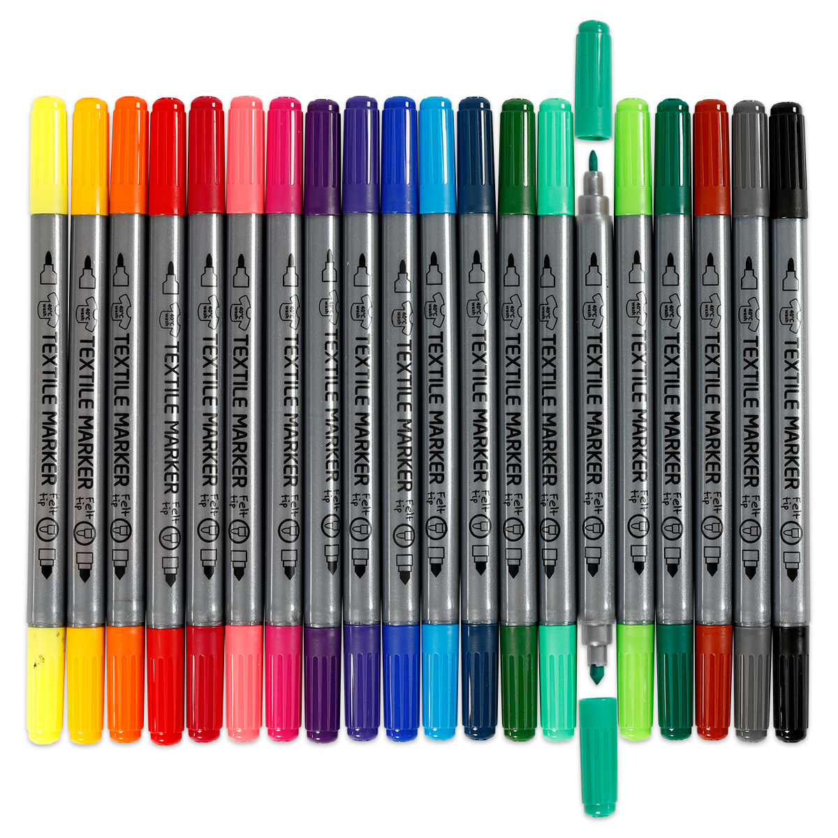 Textilmalstifte Doppelspitze 20 St./Farben