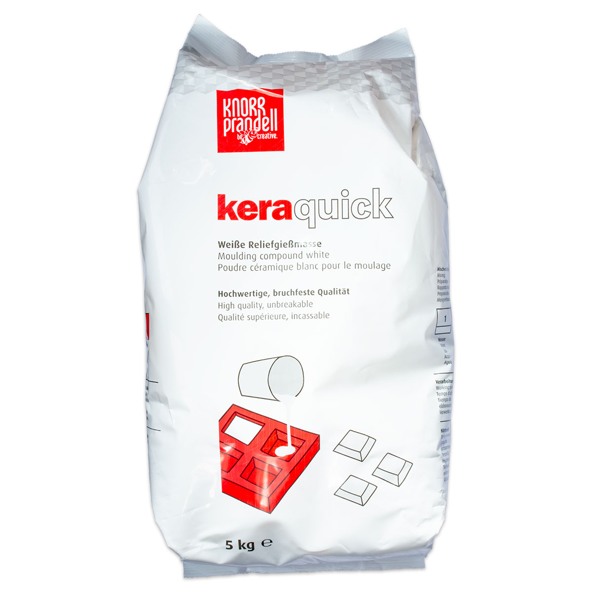 Keraquick Gießmasse 5kg weiß