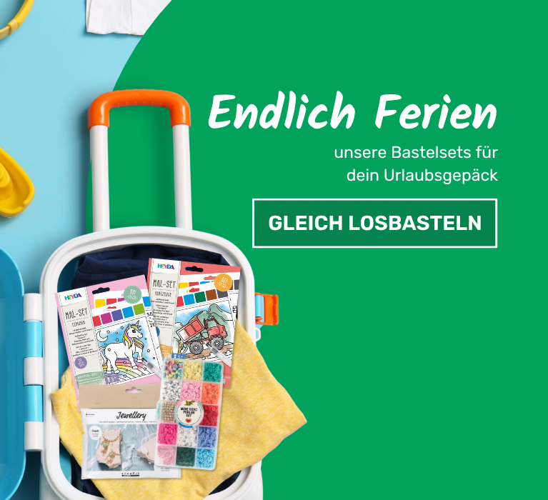 Endlich Ferien - Unsere Bastelsets fürs Urlaubsgepäck - zur Kategorie "Kreativsets"