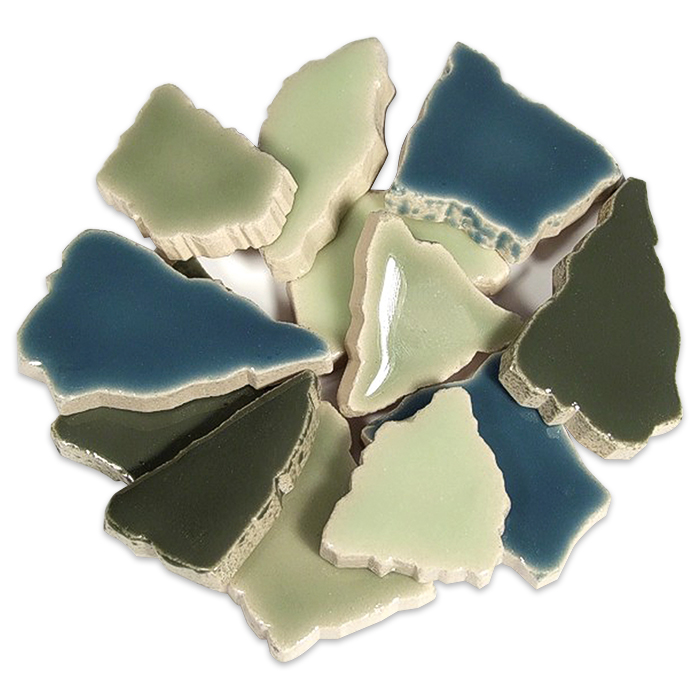 56600039fw8R3l72GtUDi Flip-Keramik 2-6cm 750g ca. 65 Steine grün mix