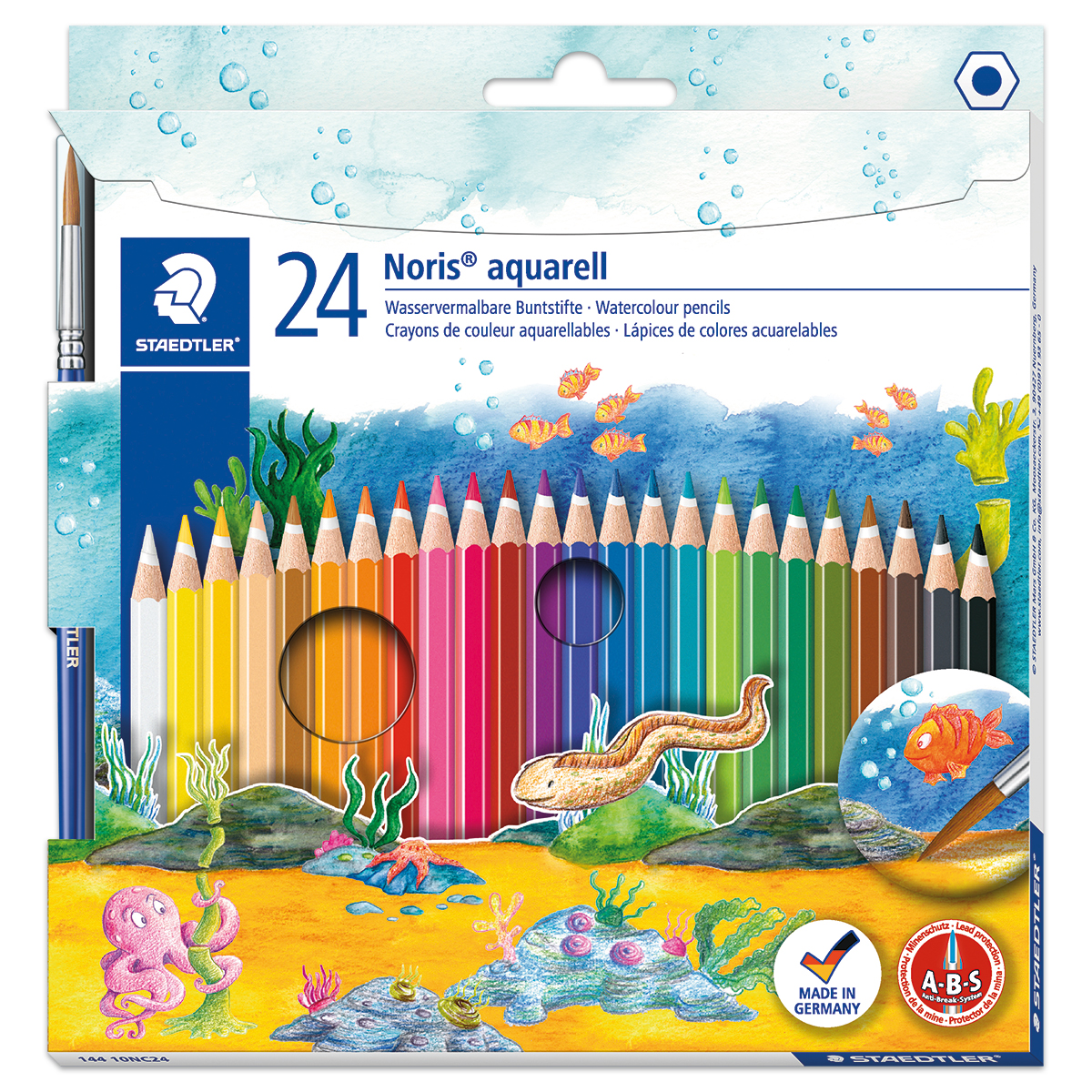 53244124twzAqkDkrdJHn Noris aquarell 144 24 Farbstifte + 1 Pinsel