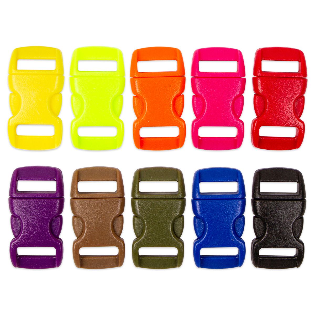 Steckverschlüsse Kunststoff 11mm 100 St. 10 Farben