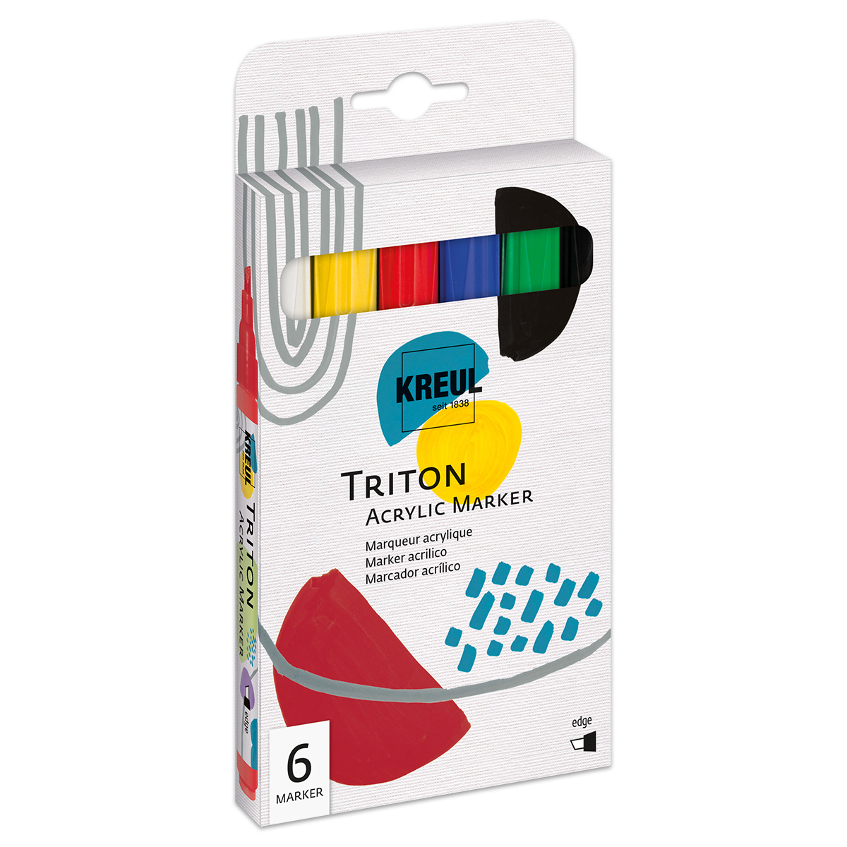 KREUL Triton Acrylic Marker edge Set 6 St./Farben