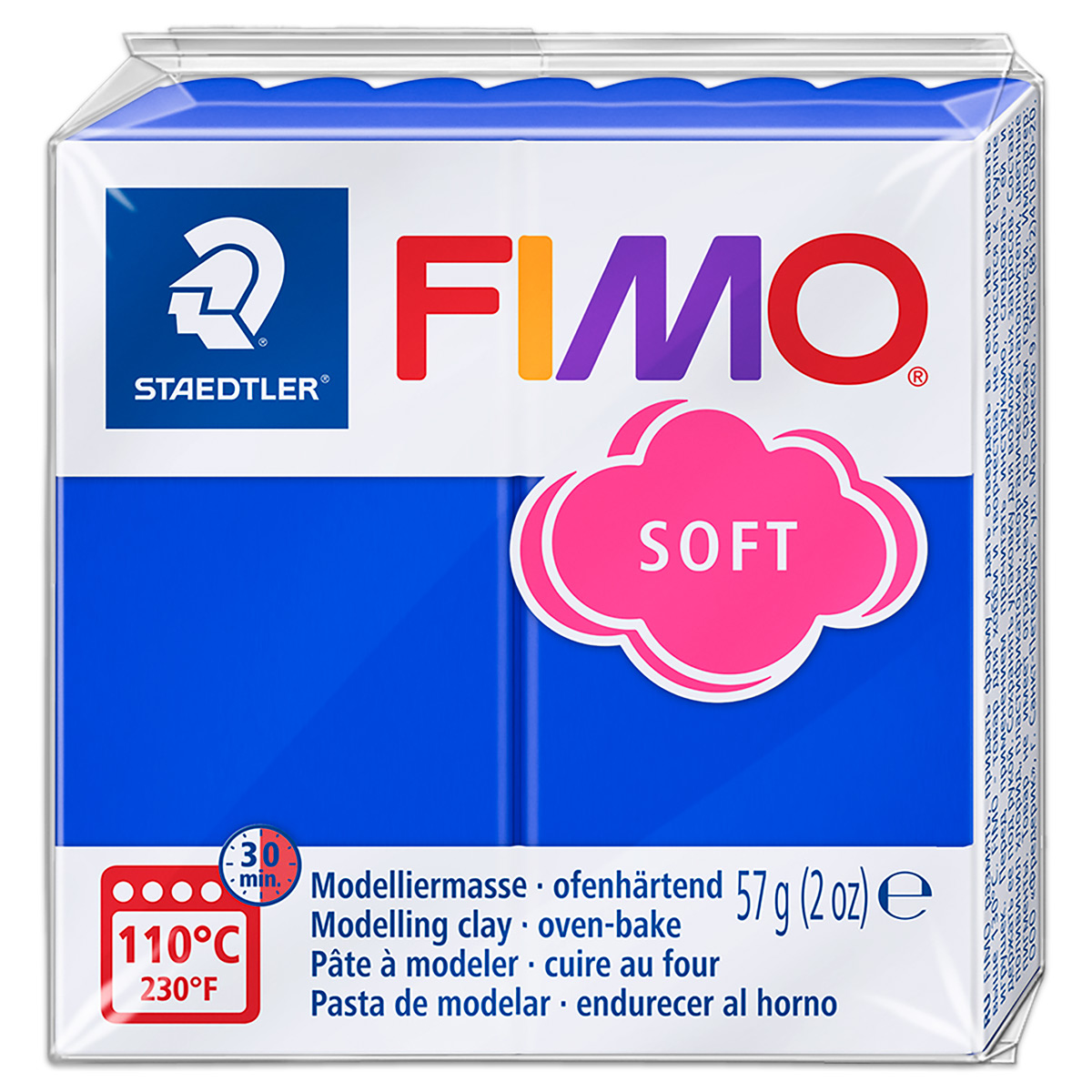 FIMO soft 55x55x15mm 57g brillantblau
