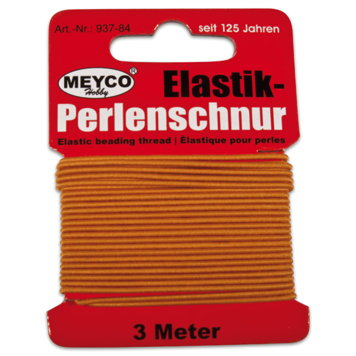 Elastik-Perlenschnur 0,9-1mm 3m goldgelb