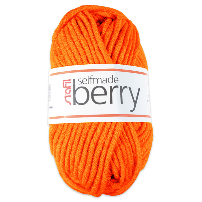 Wolle Berry 6-7mm 50g neon-orange