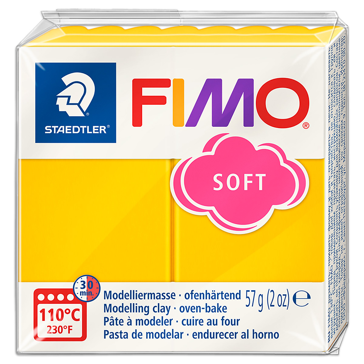 FIMO soft 55x55x15mm 57g sonnengelb